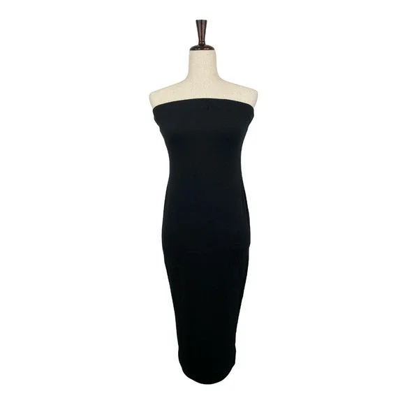 blue dress for baby girl Black Strapless Sleeveless Lace Up Back Bodycon Tube Dress – Wear.Style
